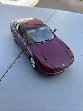 Bburago 1/18 Ferrari 456 GT 1992 Maroon Burgundy Diecast Model Car Italy Vintage